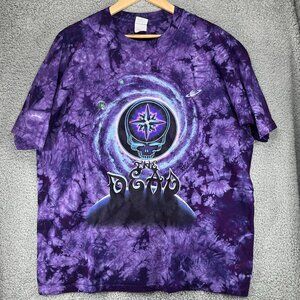 2007 The Dead Purple Tie-Dye Tour T-Shirt sz XL Grateful Dead Band Tee